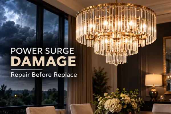 When a Power Surge Damages a Chandelier: A Real Lighting Repair Story from Sandy Springs, GA
